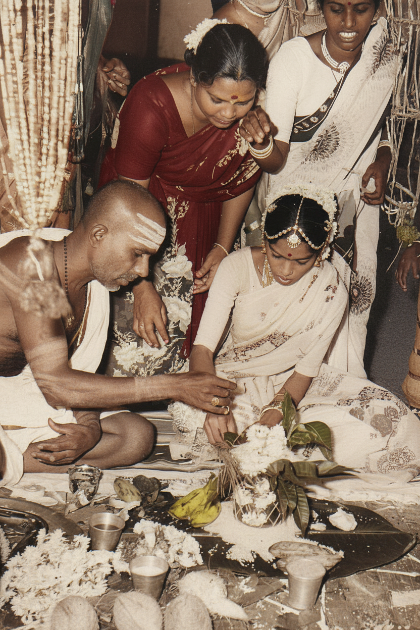 Indian wedding photo after colorization